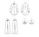 Simplicity Sewing Pattern S9756 MISSES' AND WOMEN'S SHIRT, PANTS AND HALTER TOP FOR AMERICAN SEWING GUILD-8