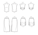 Simplicity Sewing Pattern S9757 MISSES' KNIT TOP AND SKIRT IN TWO LENGTHS-8