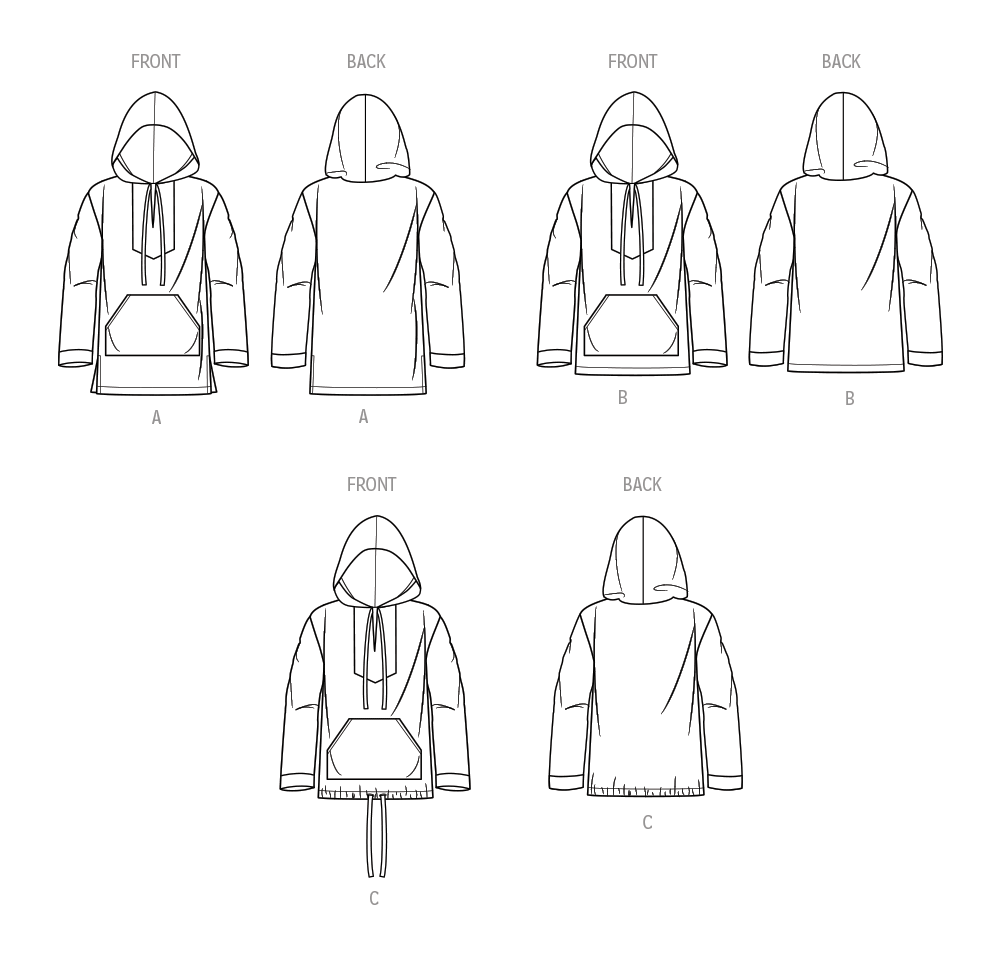 Simplicity Sewing Pattern S9759 CHILDREN'S, TEENS' AND ADULTS' HOODIE