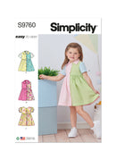 Simplicity Sewing Pattern S9760 TODDLERS' DRESS WITH SLEEVE VARIATIONS-1