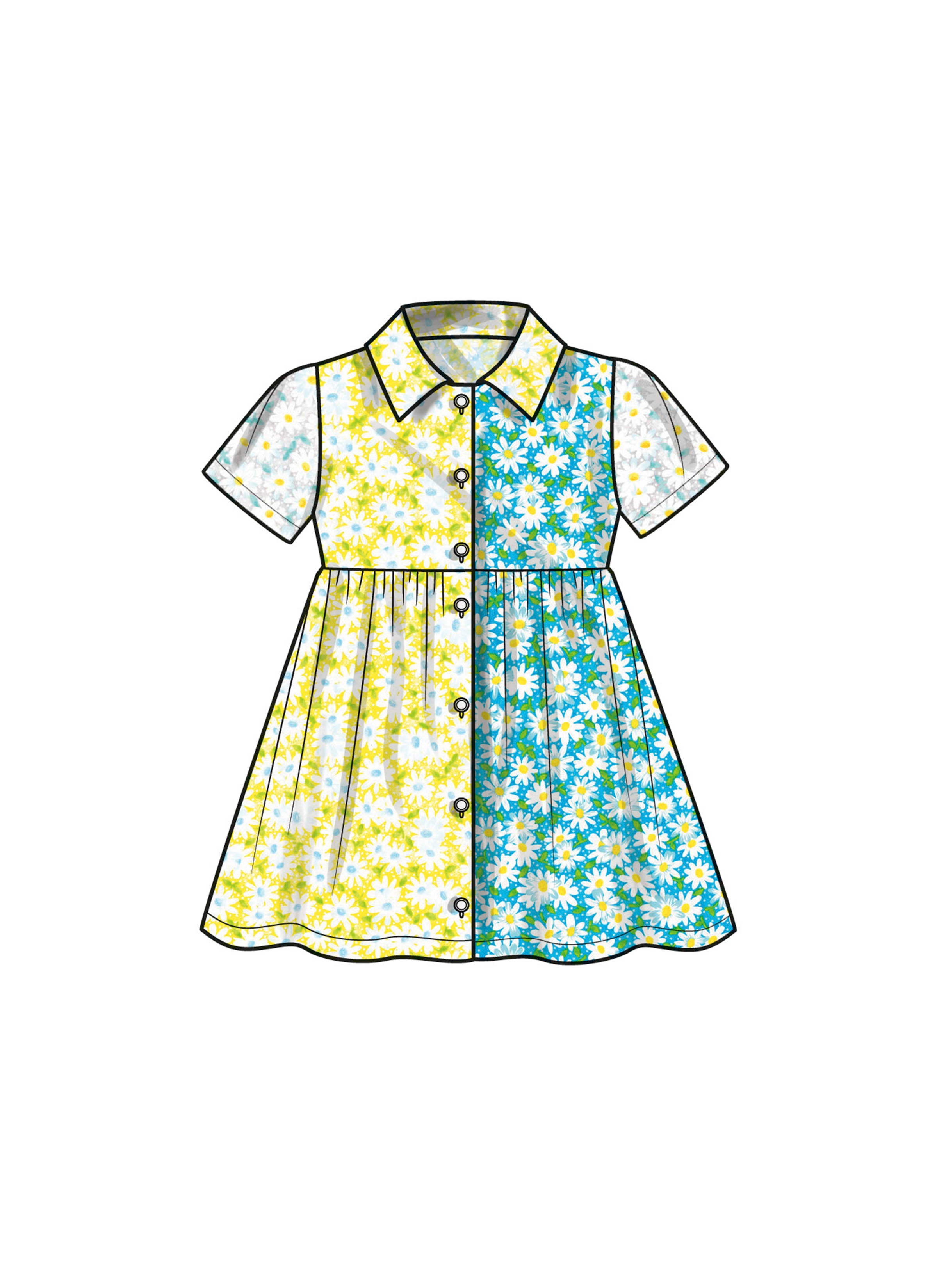 Simplicity Sewing Pattern S9760 TODDLERS' DRESS WITH SLEEVE VARIATIONS