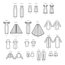 Simplicity Sewing Pattern S9769 11 1/2" FASHION CLOTHES FOR REGULAR AND CURVY SIZE DOLLS BY ANDREA SCHEWE DESIGNS-14