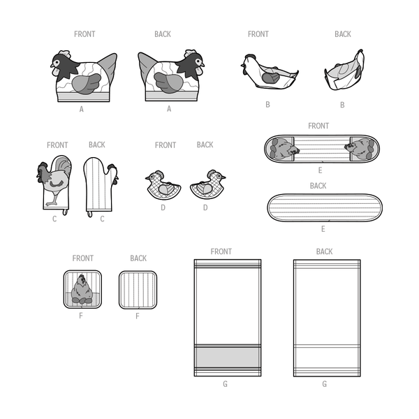 Simplicity Sewing Pattern S9773 KITCHEN ACCESSORIES BY CARLA REISS DESIGN BY CARLA REISS DESIGN