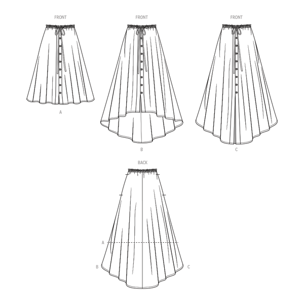 Simplicity Sewing Pattern S9787 WOMEN'S SKIRT WITH HEMLINE VARIATIONS