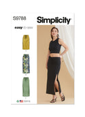 Simplicity Sewing Pattern S9788 MISSES' KNIT SKIRTS IN TWO LENGTHS