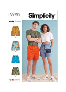 Simplicity Sewing Pattern S9795 UNISEX SHORTS-1