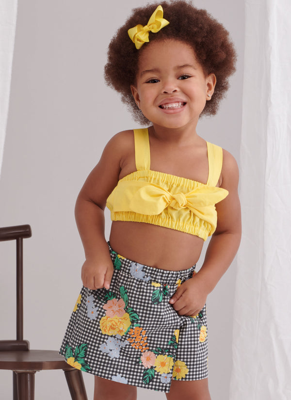 Simplicity Sewing Pattern S9797 TODDLERS' TOPS, SKORT, PANTS AND HAT IN THREE SIZES