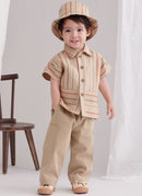 Simplicity Sewing Pattern S9798 TODDLERS' TOP, PANTS, SHORTS AND HAT IN THREE SIZES-9