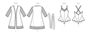 Simplicity Sewing Pattern S9802 MISSES' AND WOMEN'S ROBE WITH BELT AND TEDDY LINGERIE BY MADALYNNE INTIMATES-5