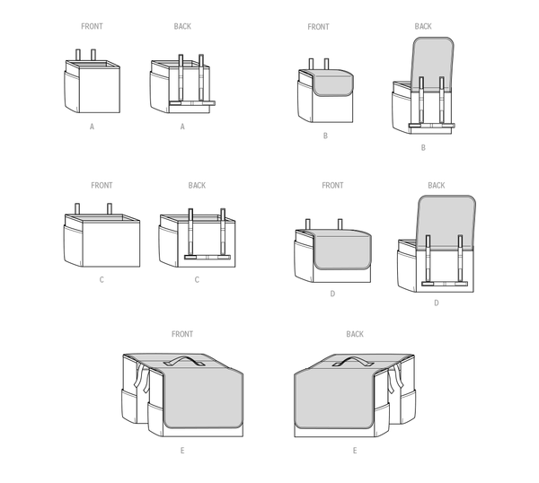 Simplicity Sewing Pattern S9804 BICYCLE BASKETS, BAGS AND PANNIERS