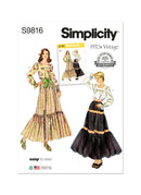 Simplicity Sewing Pattern S9816 MISSES' BLOUSE AND SKIRTS-1