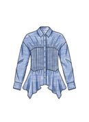 Simplicity Sewing Pattern S9821 MISSES' BLOUSE WITH COLLAR, SLEEVE AND HEMLINE VARIATIONS-3