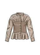 Simplicity Sewing Pattern S9821 MISSES' BLOUSE WITH COLLAR, SLEEVE AND HEMLINE VARIATIONS-4