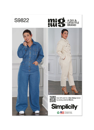 Simplicity Sewing Pattern S9822 MISSES' JUMPSUITS