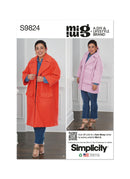 Simplicity Sewing Pattern S9824 MISSES' COAT IN TWO LENGTHS-1