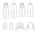 Simplicity Sewing Pattern S9827 WOMEN'S PANTS IN TWO LENGTHS, CAMISOLE AND CARDIGAN