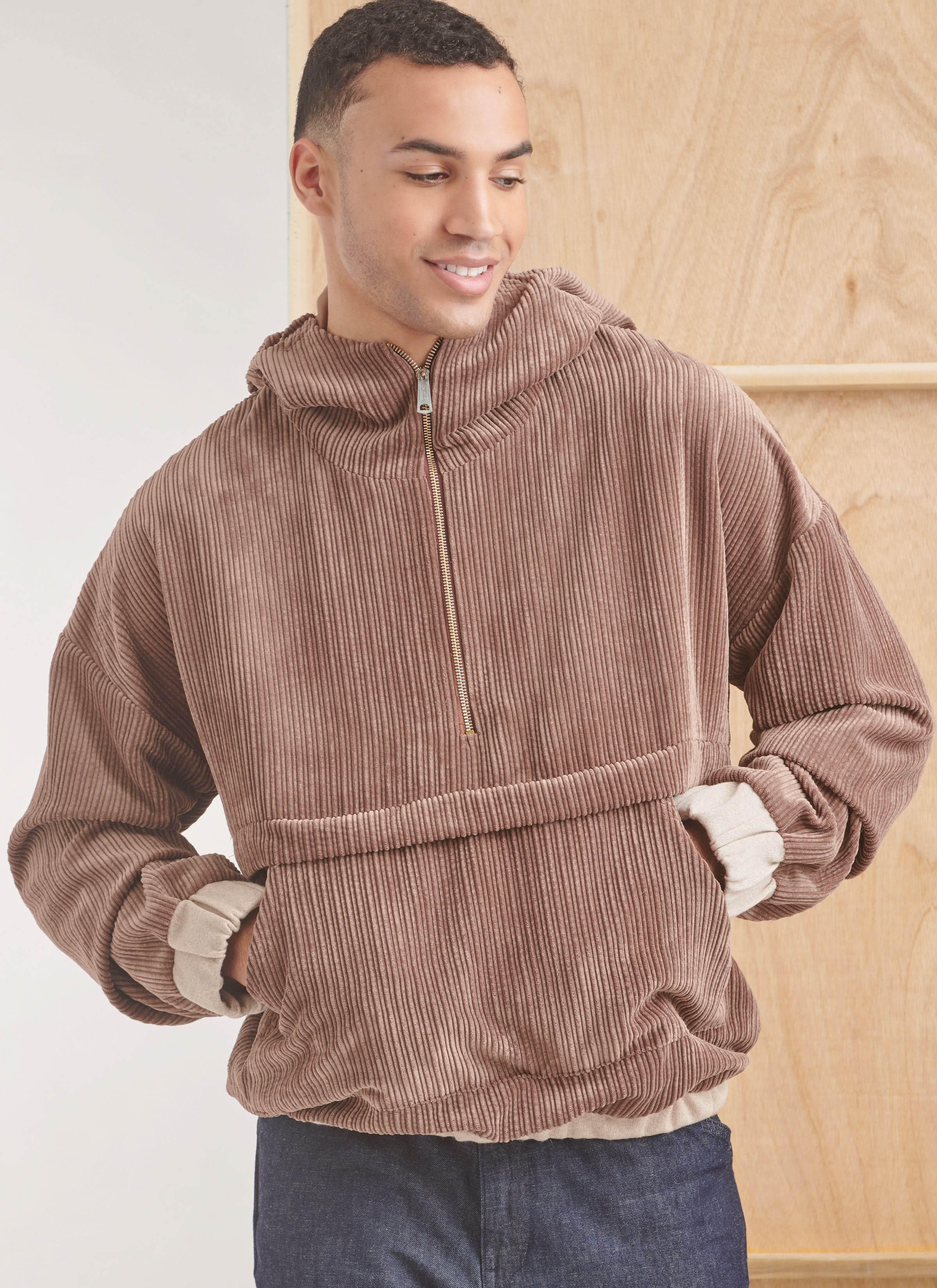 Simplicity Sewing Pattern S9829 MEN'S HALF ZIP HOODIE - 0