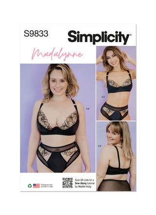 Simplicity Sewing Pattern S9833 MISSES' AND WOMEN'S BRA, PANTY AND THONG