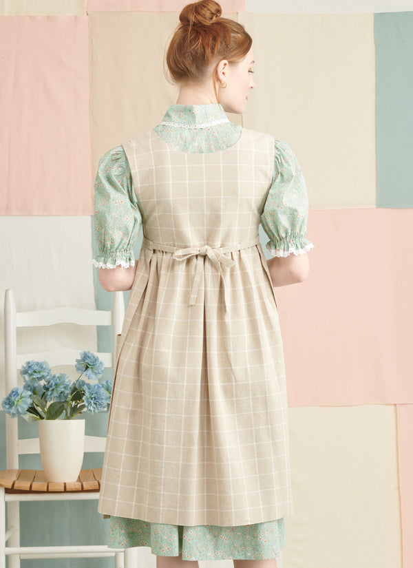 Simplicity Sewing Pattern S9835 MISSES' DRESS AND PINAFORE APRON IN TWO LENGTHS