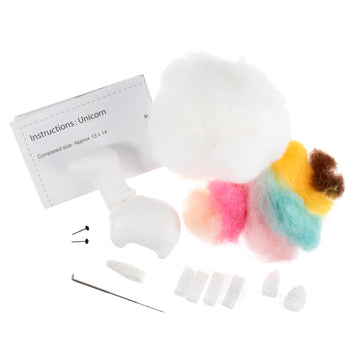 Trimits Needle Felting Kit Ð Unicorn, 9x11.5cm, Includes Wool, Needle, Polystyrene Shapes, Instructions - 0