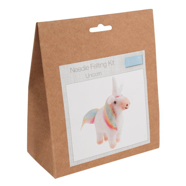 Trimits Needle Felting Kit Ð Unicorn, 9x11.5cm, Includes Wool, Needle, Polystyrene Shapes, Instructions