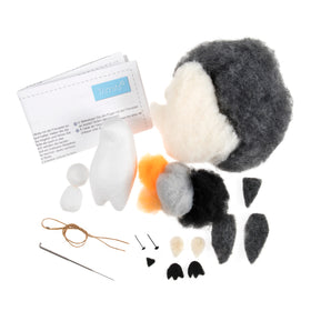 Trimits Needle Felting Kit Christmas Pengulns, 4.5x11.5cm, Includes Wool, Felting Needle, Polystyrene Shapes, and Instructions