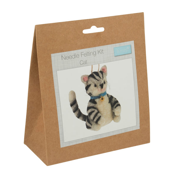 Trimits Needle Felting Kit Ð Cat, 9x11.5cm, Includes Wool, Needle, Polystyrene Shapes, Instructions