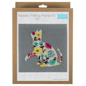 Trimits Needle Felting Kit with Frame Ð Cat, 20.3x20.3cm, Includes Wooden Frame, Felting Tool, Wool, Instructions in EN, FR, GER