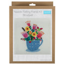 Trimits Needle Felting Kit with Frame Ð Bouquet, 20.3x20.3cm, Includes Wooden Frame, Felting Tool, Wool, Instructions in EN, FR, GER-3