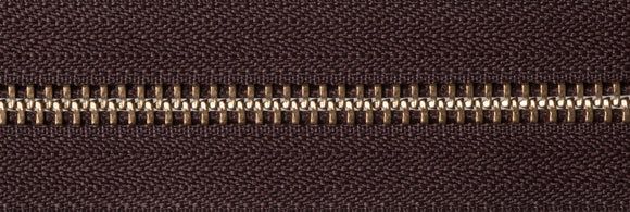 YKK Brass Metal Open End Zip: 66cm