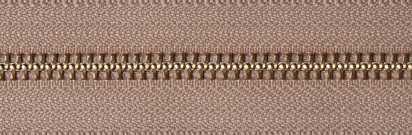 YKK Brass Metal Open End Zip: 66cm