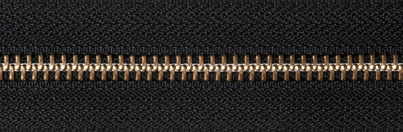 YKK Brass Metal Open End Zip: 66cm