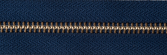 YKK Brass Metal Open End Zip: 66cm