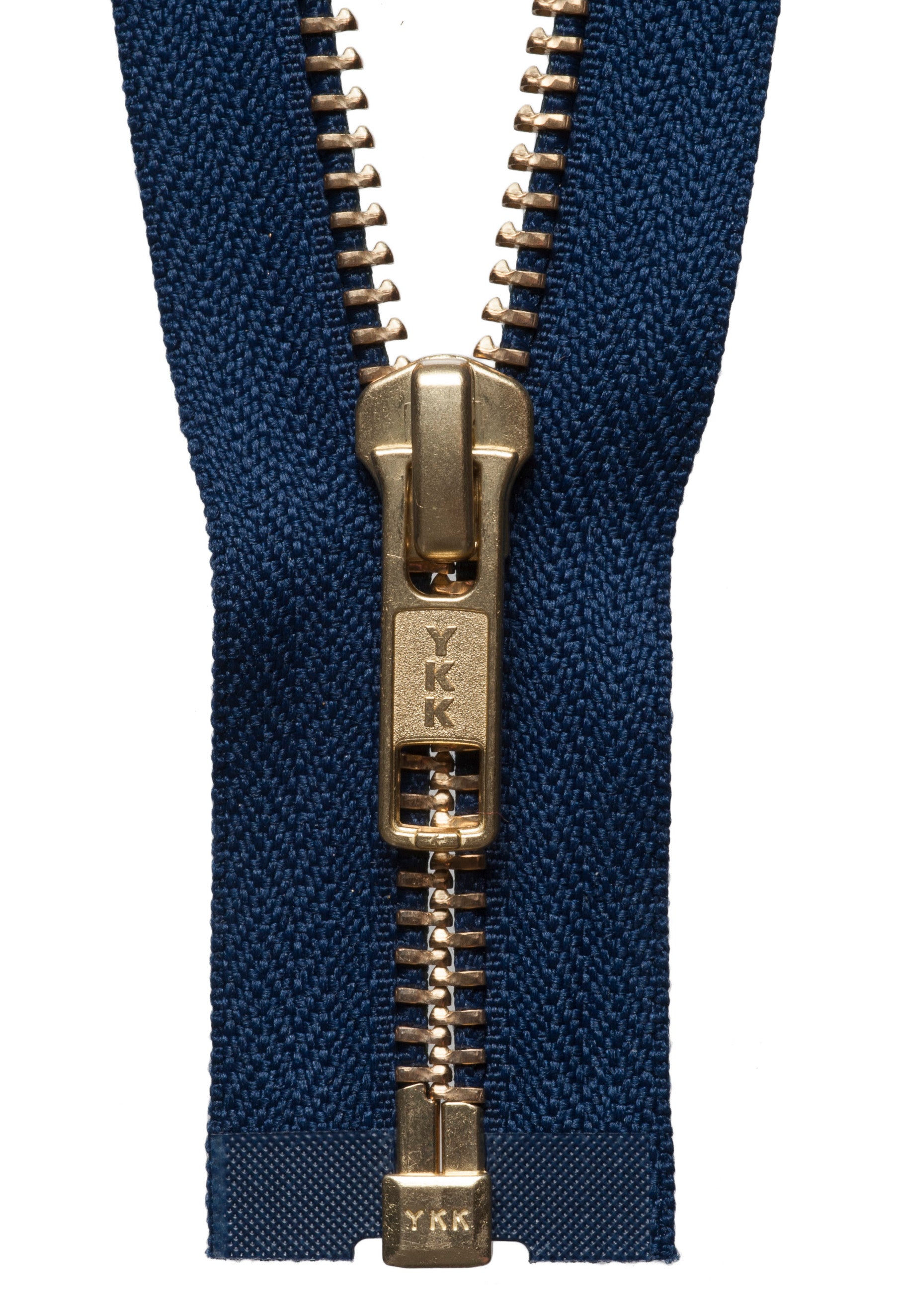 YKK Brass Metal Open End Zip: 66cm