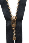 Fermeture éclair YKK en laiton pour jeans : 15 cm