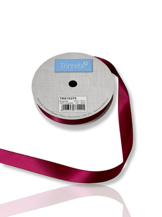 Buy burgandy Trimits Ribbon: Double Faced Satin: 15mm Wide