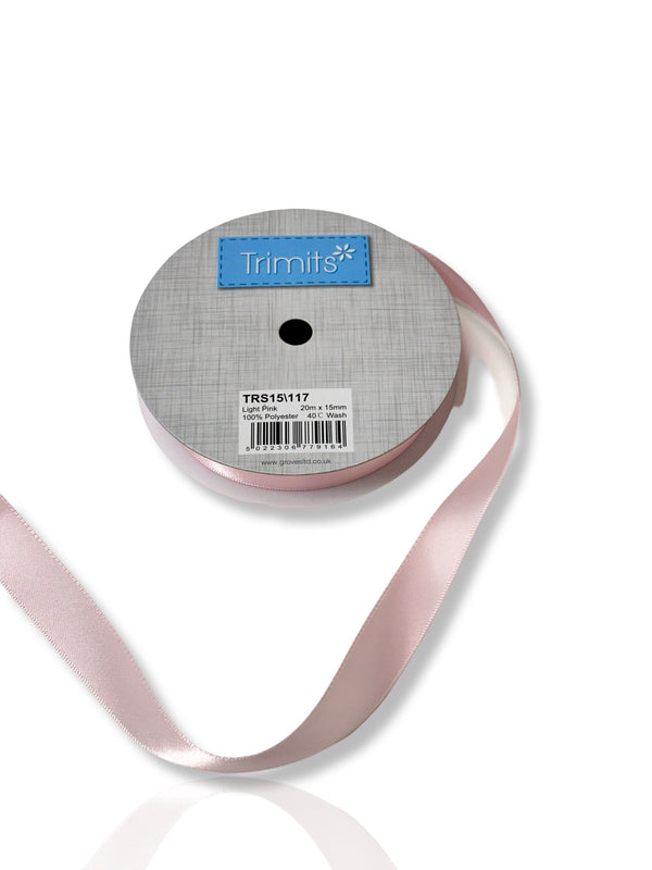 Trimits Ribbon: Double Faced Satin: 15mm Wide