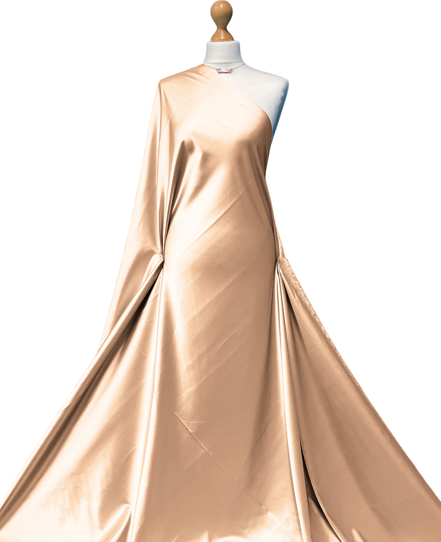stretch satin fabric dress London