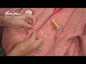 Hemline Snap Fasteners: Sew-on: Black (Plastic): 15mm: Pack of 6 - 0