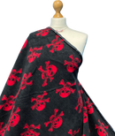 Printed Polar Fleece Fabric Skull Prints-2