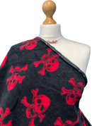Printed Polar Fleece Fabric Skull Prints-3