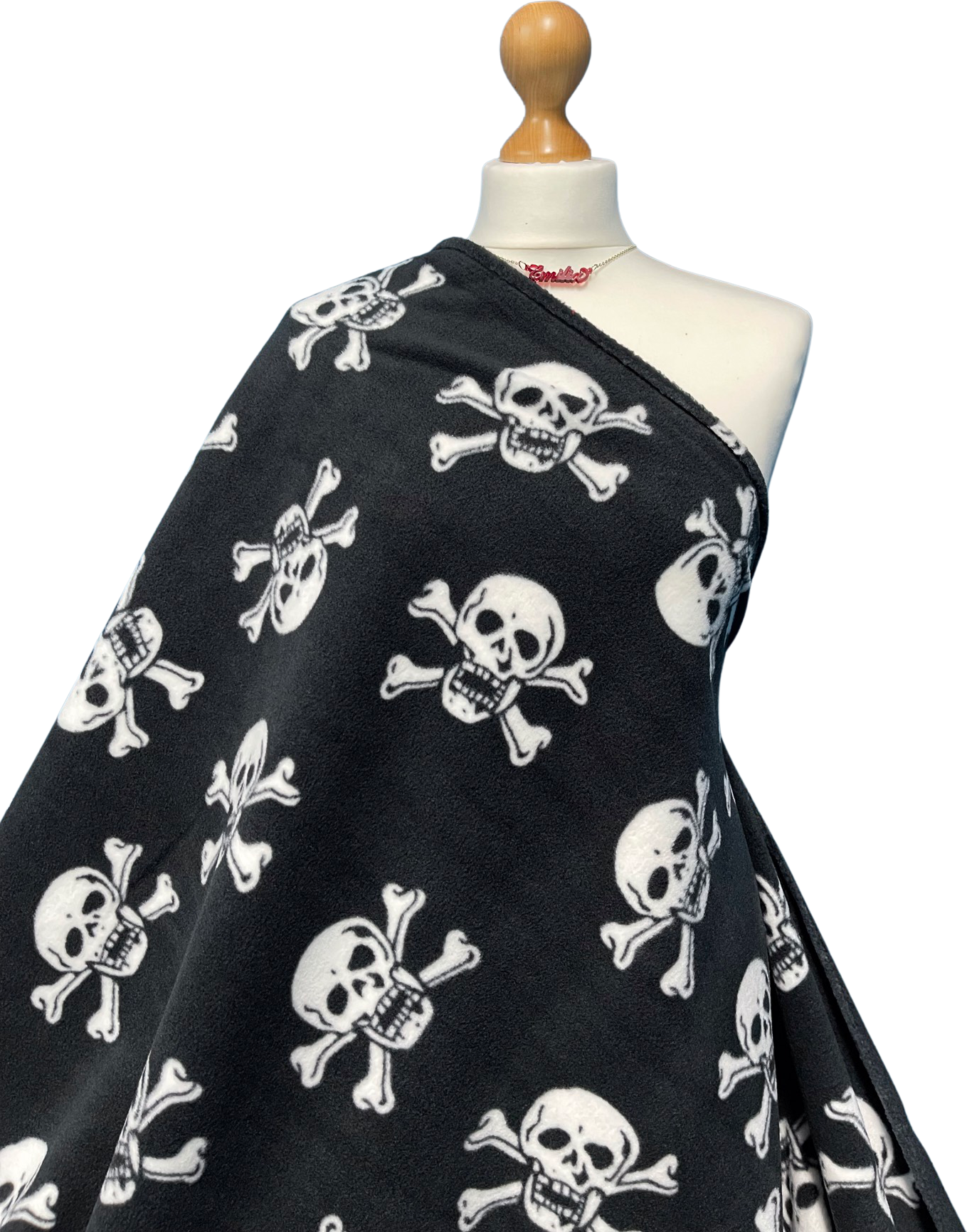 Printed Polar Fleece Fabric Skull Prints