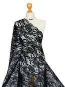 Crochet Scalloped Floral Lace 2 Way Stretch Fabric-2
