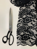 Crochet Scalloped Floral Lace 2 Way Stretch Fabric-4