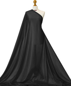 Buy black Charmeuse Lining Fabric - 2 Way Stretch Polyester Lining Fabric by the Metre