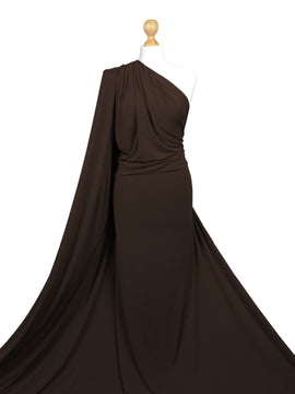 Buy brown Soft Touch Jersey 4 Way Stretch Fabric