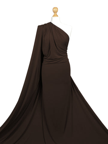 Buy brown Soft Touch Jersey 4 Way Stretch Fabric