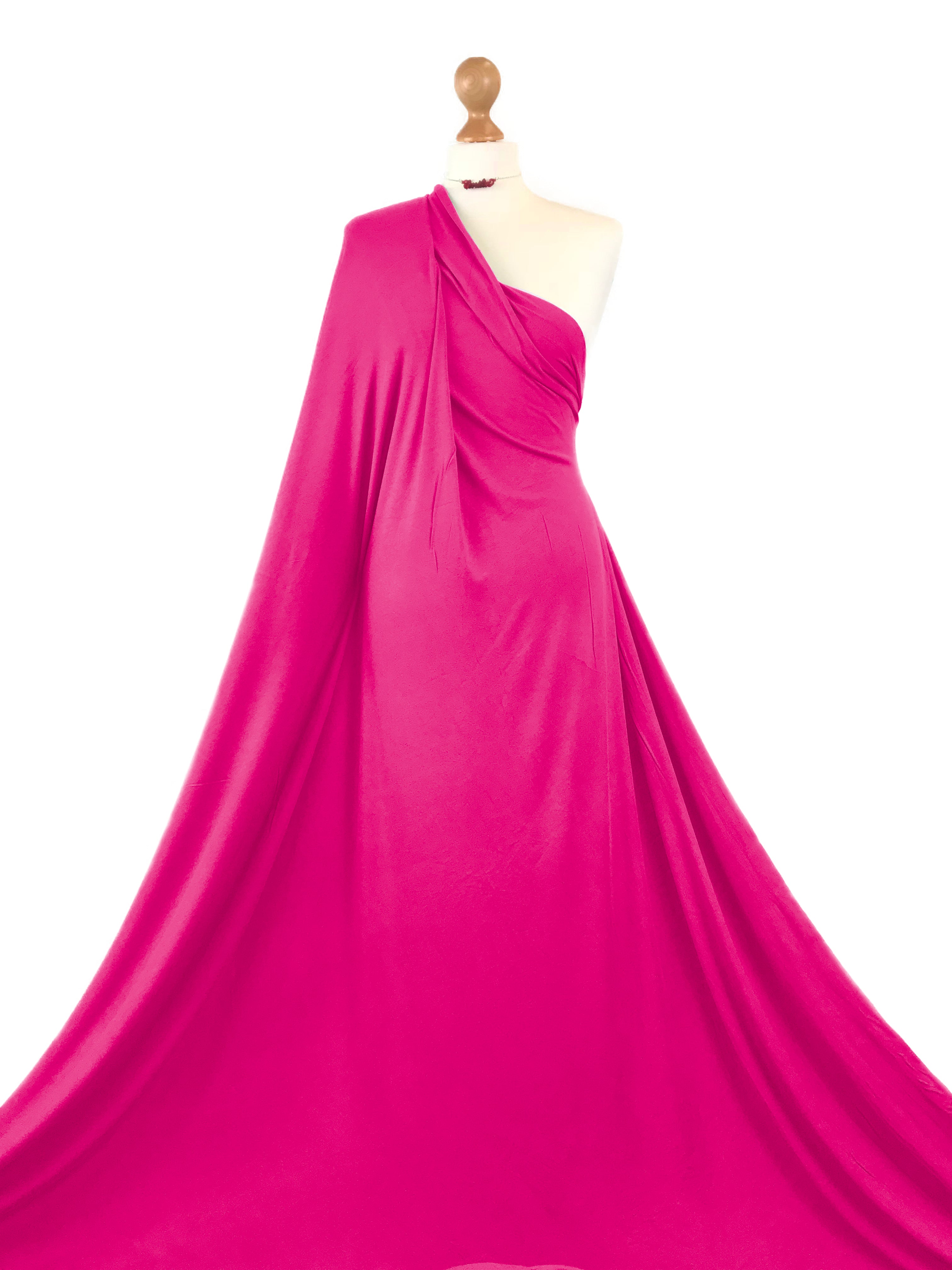 Buy cerise Viscose Jersey 4 Way Stretch Fabric