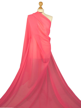 Buy coral Chiffon Sheer Fabric