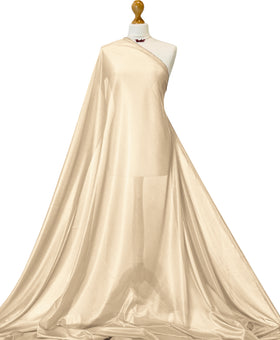 Buy cream Charmeuse Lining Fabric - 2 Way Stretch Polyester Lining Fabric by the Metre
